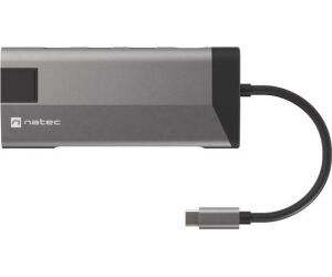 Adaptador Natec Fowler Plus Usb-c->3xusb 3.0,hdmi 4k,usb-c Pd,rj45,sd,msd