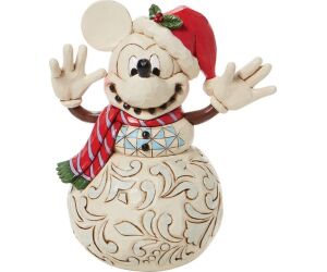 Figura enesco disney mueco de nieve mickey navideo