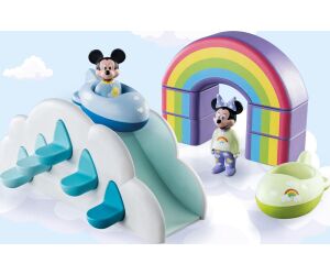 Playmobil 1.2.3 & disney mickey y minnie casa en las nubes