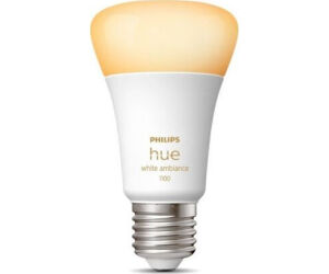 Bombilla Led Inteligente Philips Hue White Ambiance A60/ Casquillo E27/ 8W/ 1100 Lmenes/ 2200K-6500K/ Precisa Philips Hue Bridge