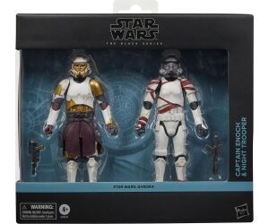 Pack 2 figuras hasbro star wars the black series ahsoka captain enoch & night trooper