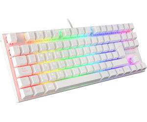 Teclado Gaming Genesis Thor 303 Tkl Rgb Blanco Mecanico Switch Outemu Marron