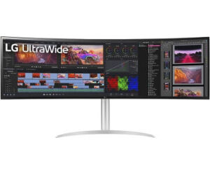 Monitor Gaming Ultrapanormico Curvo LG UltraGear 49WQ95C-W 49"/ Dual QHD/ Multimedia/ Regulable en altura/ Blanco