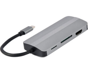 Adaptador Multipuerto Usb Tipo-c 8 En 1 Plata