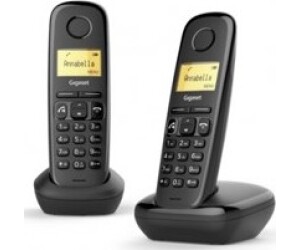 Gigaset A270 Duo Teléfono DECT Identificador de llamadas Negro