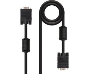 Cable de vdeo VGA-VGA con Ferrita M/M 3m. Negro