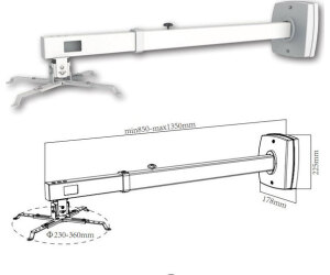 Soporte Video-proyector Pared Blanco(85-135) Sv03p Approx