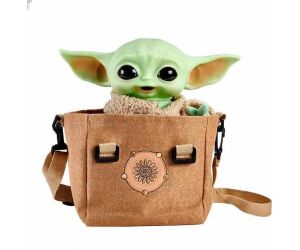 Peluche electronico con bandolera mattel star wars the mandalorian the child baby yoda 28 cm