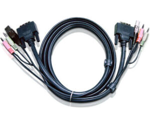 Aten Cable KVM DVI-D single link USB de 3 m