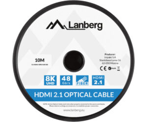 Cable Hdmi Aoc Lanberg V2.1 M/m Optico Activo 8k60hz 10m Negro