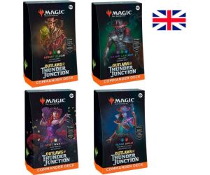 Juego de cartas magic the gathering outlaws of thunder junction mazos de commander caja ingls 1 unidad aleatoria