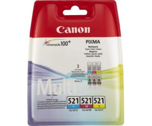 Multipack 3 Cartuchos Canon Tinta Cli-521 C/m/y