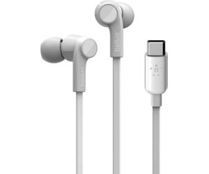 Belkin ROCKSTAR Auriculares Alámbrico Dentro de oído Llamadas/Música USB Tipo C Blanco