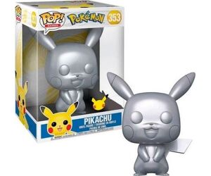 Funko pop jumbo pokemon s6 pikachu plateado efecto metalico 10pulgadas edicion especial exclusivo 59873