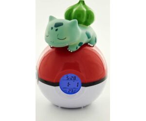 Lampara led despertador reloj teknofun madcow entertainment pokemon bulbasaur durmiendo en pokeball