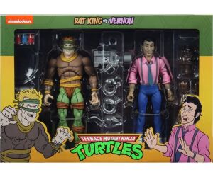 Pack 2 figuras neca rat king & vernon 18 cm scale action figure tmnt cartoon re - run