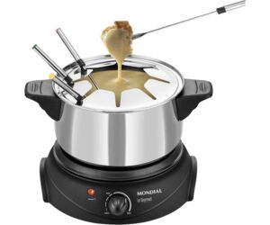 Fondue electrica mondial inox fd02 1500w 1.5l