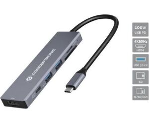 Docking station conceptronic usb tipo c 6 en 1