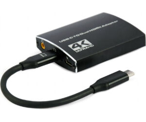 Adaptador Usb-c A Doble Hdmi 4k 60hz Negro