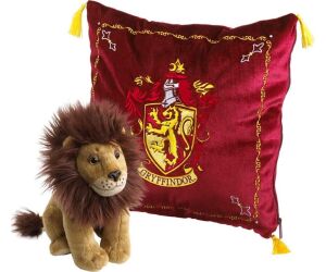 Peluche pack the noble collection harry potter leon mascota gryffindor + cojin gryffindor