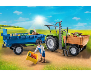 Playmobil tractor con remolque