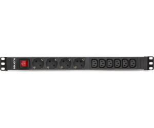 Regleta salicru para rack 19pulgadas sps pdu 4 tomas schuko 6 tomas iec interruptor