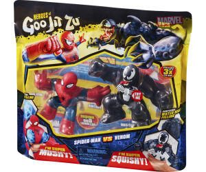 Pack de 2 figuras bandai goo jit zu marvel hroes spiderman vs venom