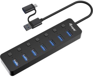 Hub equip usb tipo a + adaptador usb tipo c 7 en 1