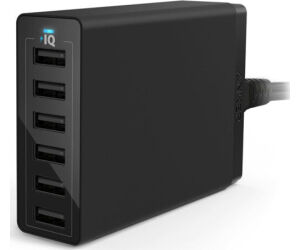 Cargador Anker Powerport 6 60w 6-port Usb Negro