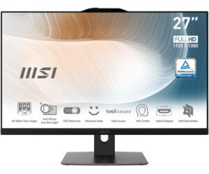 Msi Aio Modern Am272p 12m-672es .27" (69 Cm)1920x1080 (fhd) I7-1260p .16gb(8gb*2)ddr4 Sdram .pcie Gen3x4 W/o Dram Nvme256gb*1 .w11 Home. Negro