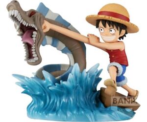 Figura banpresto one piece world collectable log stories monkey d. luffy vs local sea monster 7cm