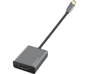 Adaptador silver ht usb tipo c a hdmi 4k -  macho - hembra -  silver