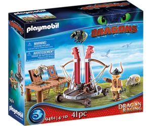 Playmobil como entrenar a tu dragon bocon con lanzadera de ovejas