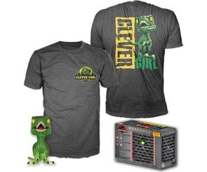 Pop & tee jurassic park clever raptor  funko + camiseta talla xl ut - 47628xl