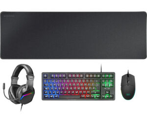 MARS GAMING Combo Gaming MCP-RGB3 4EN1 Negro