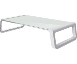 Soporte Elevador Monta Para Monitor De Cristal Templado Blanco Trust