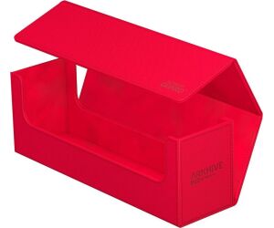 Caja de almacenamiento cartas ultimate guard arkhive 400+ xenoskin monocolor rojo