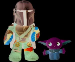 Peluche mattel star wars clan de dos mandalorian y grogu