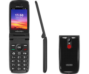 Telefono movil volfen astro flip negro tipo concha - pantalla 2.8 pulgadas -   dual sim - camara 0.3mpx