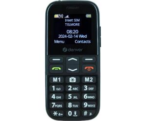 Telefono movil denver bas - 18600l 1.77pulgadas - sms - quand band - camara - boton sos - para mayores