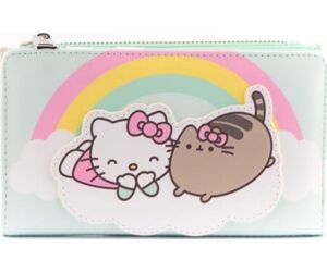 Monedero loungefly pusheen x hello kitty cloud lounging bifold