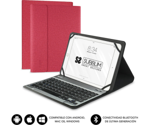 SUBBLIM Funda con Teclado KEYTAB PRO BLUETOOTH 10,1" Red