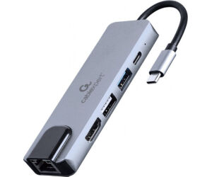 Adaptador Multipuerto Usb Tipo C 5 En 1 Hub Hdmi Pd Lan