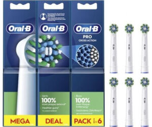 Cabezal de Recambio Braun para cepillo Braun Oral-B Pro Cross Action/ Pack 6 uds