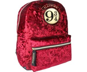 Mochila casual terciopelo cerd harry potter anden 9 3 - 4 burdeos 40 cm