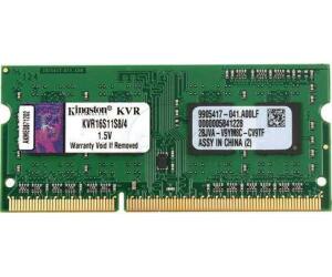 Kingston Technology ValueRAM 4GB DDR3-1600 módulo de memoria 1600 MHz