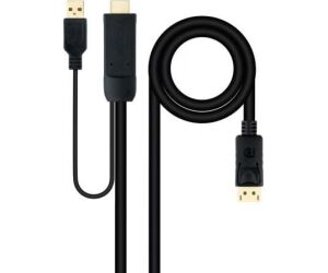 Cable Conversor Nanocable 10.15.4352/ HDMI Macho - DisplayPort Macho/ 1.8m/ Negro