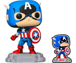 Funko pop marvel a60 - comic capitan america con pin