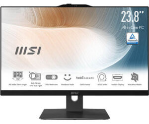 Msi Aio Modern Am242tp 12m-802es. 23.8" (60cm). Plano. Ips. I7-1260p. Ddr4 Sdram 16gb(8gb*2). 512gb Pcie Ssd. W11 Pro. Negro