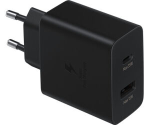 Cargador samsung duo usb tipo a + usb tipo c negro 35w